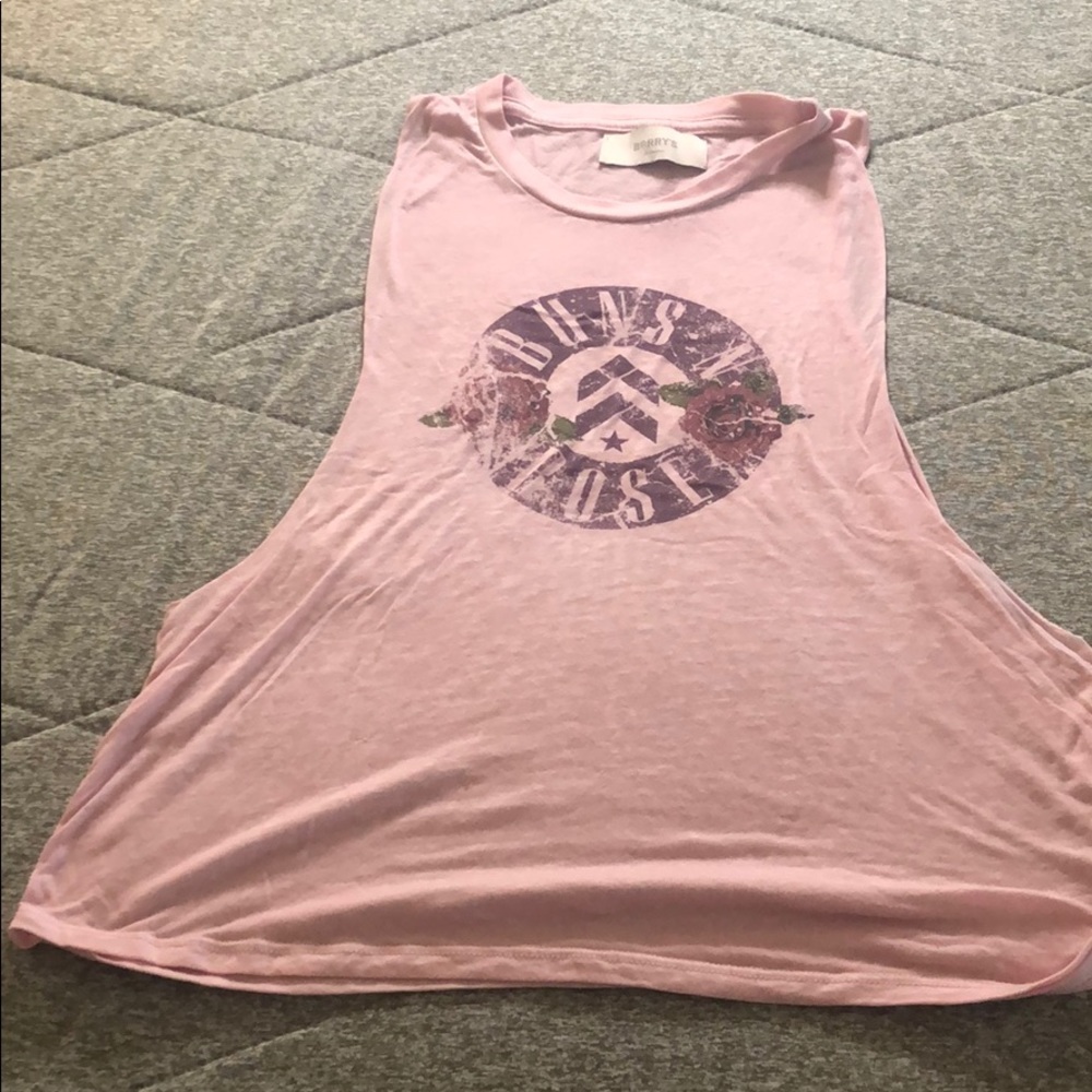 Barry’s “buns & roses” tank.